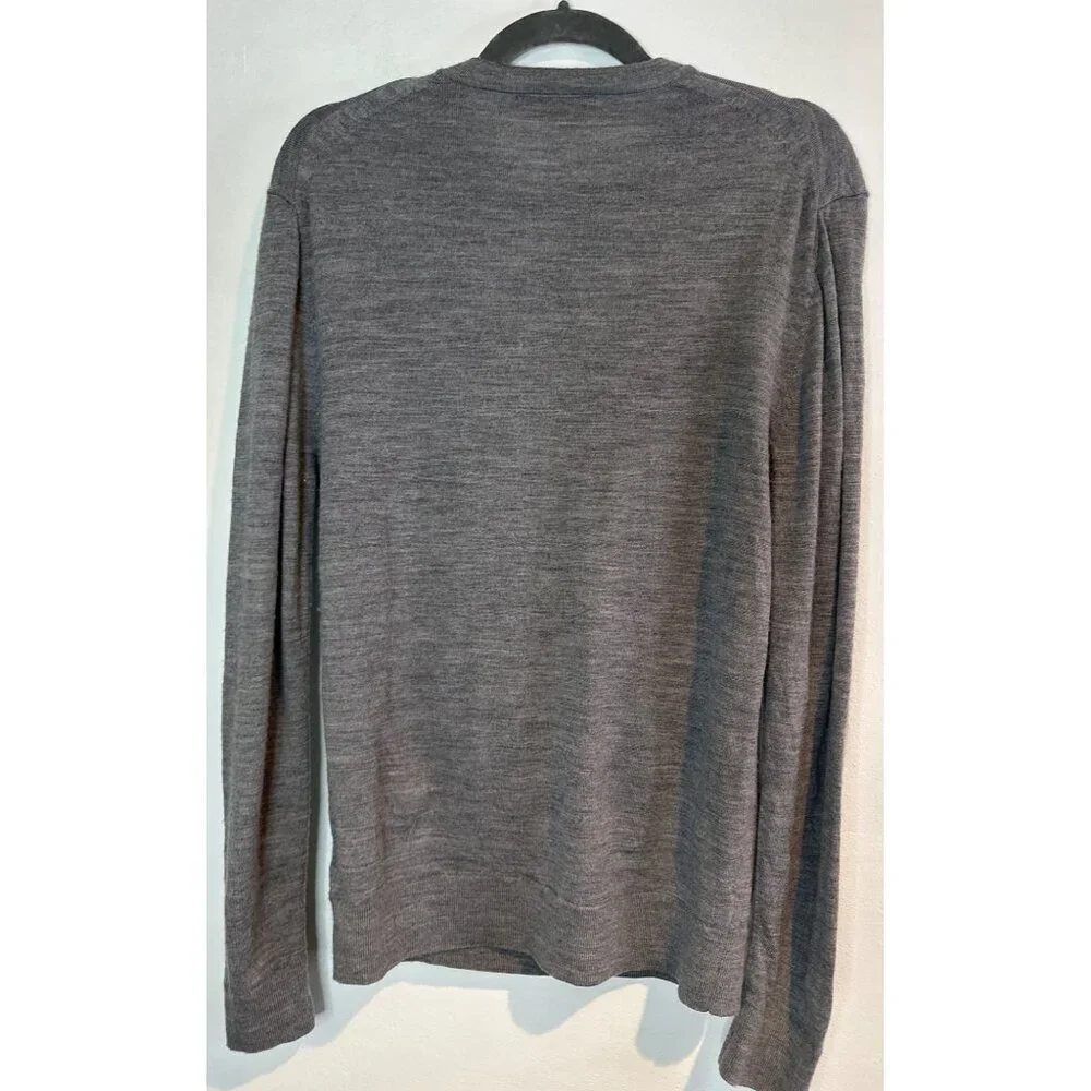 Banana Republic Men’s Merino Wool Sweater Gray Medium Crewneck Pullover Knit